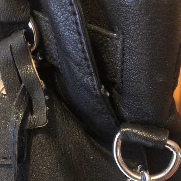 💙Michael Kors Lock Black Chain Tote  Bag! Please see description! Leather Bag! - Picture 4 of 14